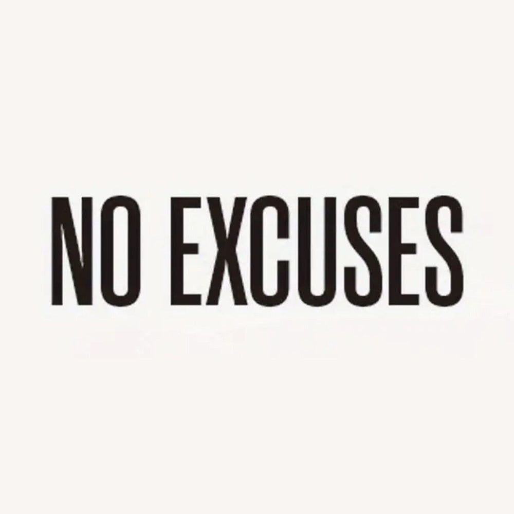No Excuses Motivational Wall Decal 22.83" x 5.9" NEW! Home & Garden:Home Décor:Decals, Stickers & Vinyl Art Style Your Walls
